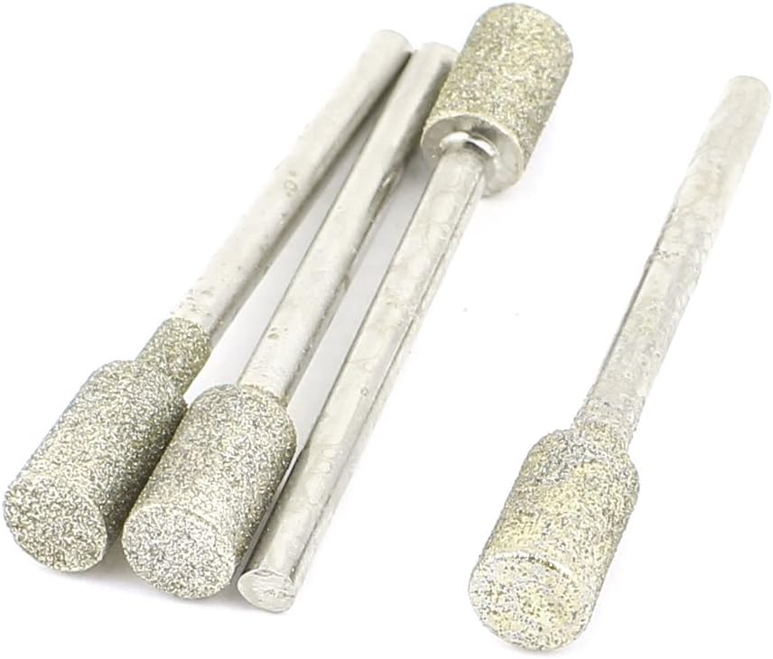 3mm Shank 6mm Cylinder Head Mounted Points Grinding Bit 4 Pcs