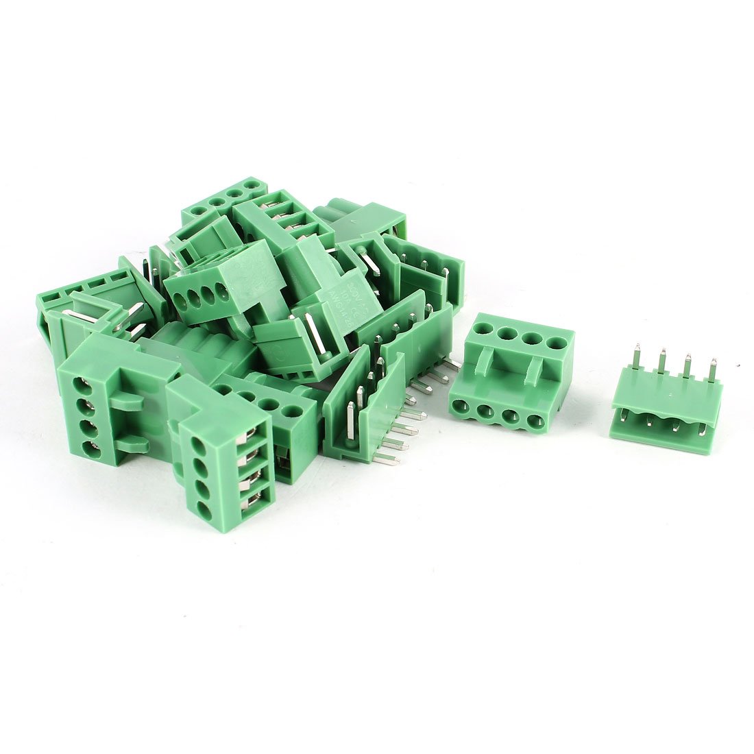 a14052200ux0408 10 Set 4-Pin 3.96mm Pitch PCB Mount Screw Terminal Block Connector