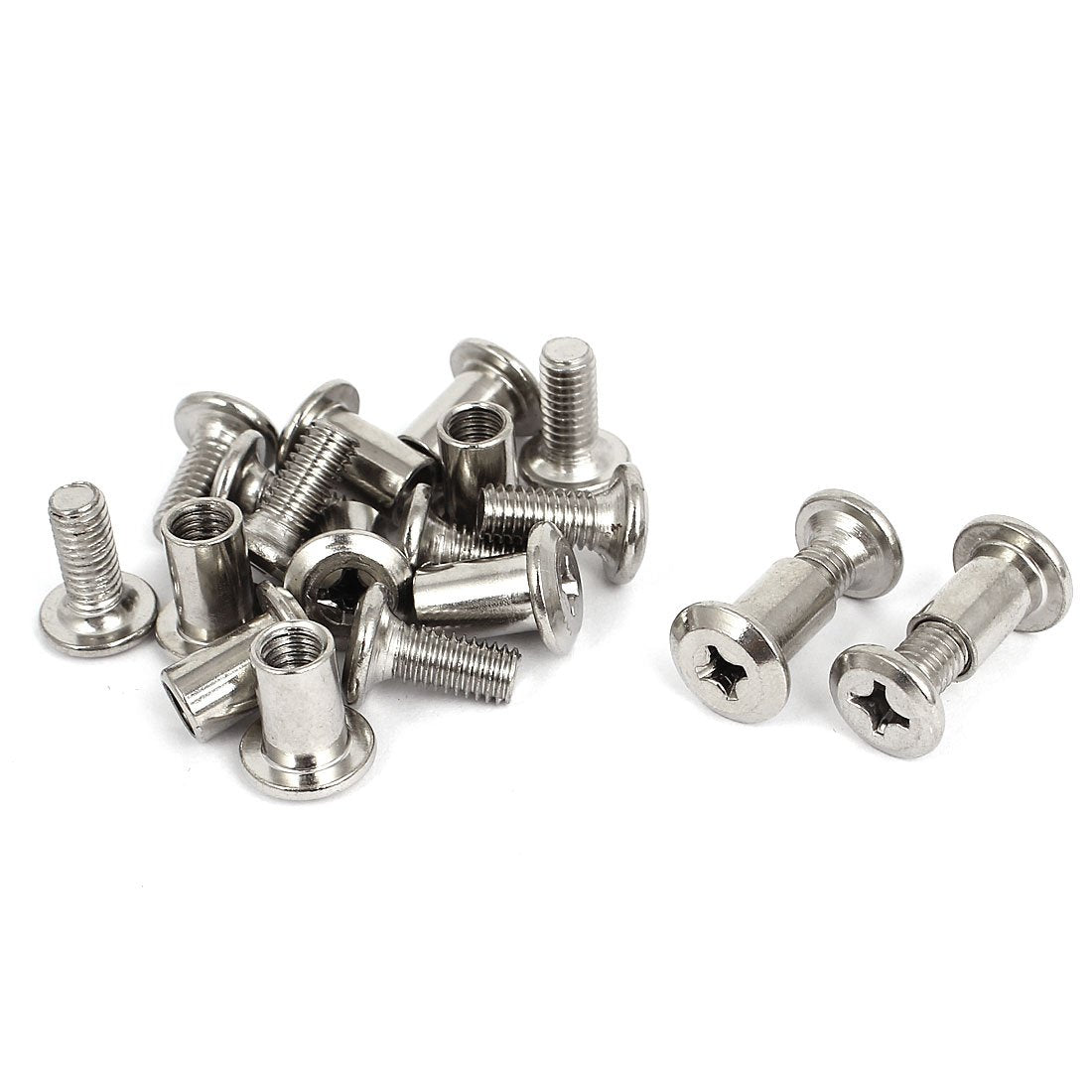 10 Sets 8mmx11mm Phillips Countersunk Screw Bolts Dowel Barrel Nuts Fasteners