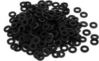 M4 x 8mm x 1mm Nylon Flat Insulating Washers Gaskets Spacers Fastener for Faucet Pipe Water Hose Black 300PCS