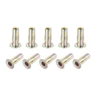 10Pcs Multi-Grip Rivet Nut, M4 Flat Head Carbon Steel Pre-Bulbed Shank Threaded Insert Nut with Zinc Plated Finish