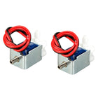Miniature Solenoid Valve 2 Position 3 Way DC 12V 0.2A Air Solenoid Valve, 2pcs