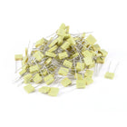100 Pcs 100V 0.01uF 10NF Radial Lead Film Correction Capacitors Yellow
