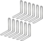 12Pcs Adjustable L-Shape Corner Brace with Slot, 3.15 x 3.15 Inch Stainless Steel Slotted Right Angle Corner Bracket for Wooden Furniture Cabinet, Silver