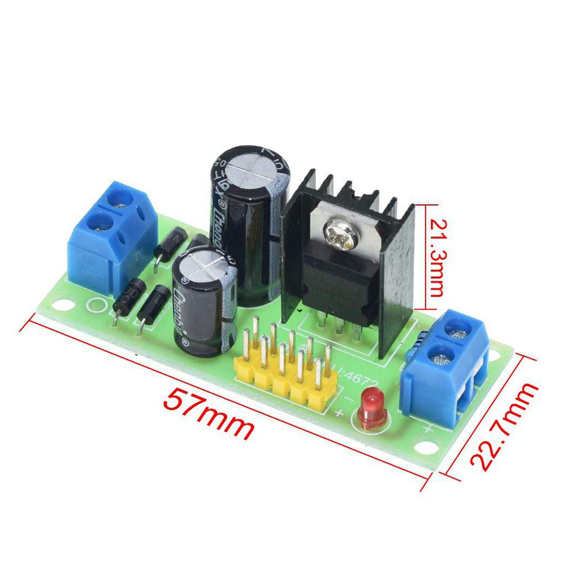 LinkMejor 3pcs L7805 LM7805 Stabilizer Tegangan 3-Terminal 5V Modul Stabilizer Tegangan