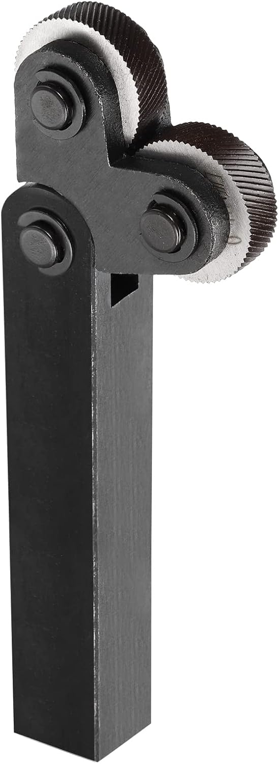 Diagonal Dual Knurling Wheel, 1.0mm Pitch High Speed Steel Diamond Knurling Tools Set