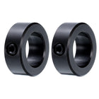 2pcs Set Screw Collars 1" Bore Carbon Steel Shaft Collars, 1-5/8" OD, 5/8" Width Axle Collar Clamp for Linear Rod Shaft Guide, Black Oxide