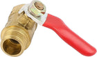 Ball Valve Shut-off Valve, 1/4BSP Male to 1/4BSP Female Thread, Pipe Tubing Fittings, Brass Valve, 31mm Total Length, Pack of 1