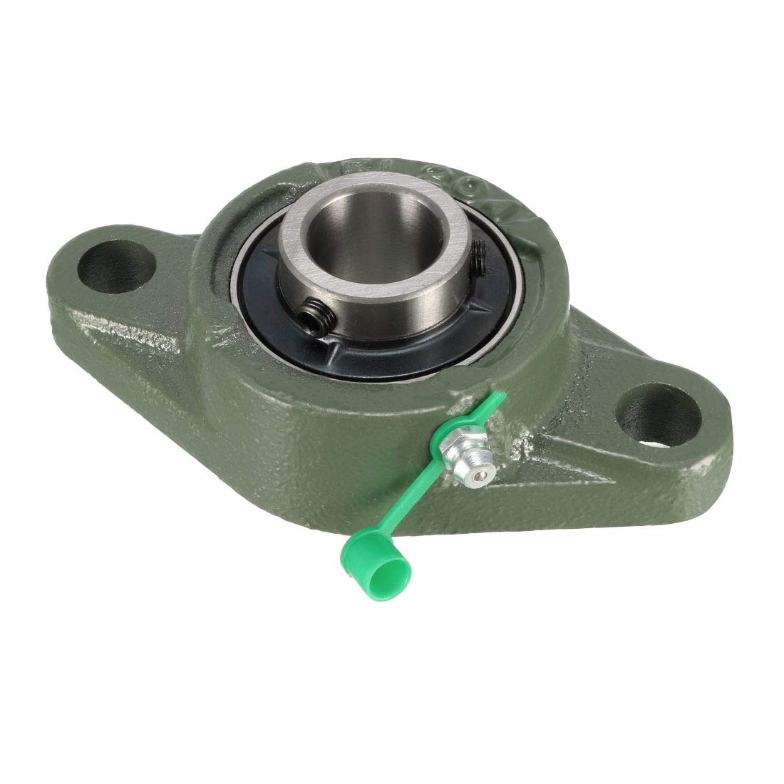 UCFL204 Flanged Pillow Block Bearing, 20mm Bore Diameter, Cast Iron/Chrome Steel, Set Screw Lock (Pack of 1)