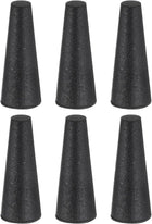 6 Pcs Silicone Rubber Tapered Plug, 4mm to 8mm High-Temperature Solid Rubber Stoppers Silicone Plugs for Hole Plugs, Spraying, Coating, Painting Protection, Black, 20mm