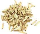 M2x10mm Male to Female Thread Cylinder PCB Board Brass Pillars Standoff 100Pcs