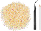 4000pcs Flatback Rhinestones Resin, SS16 4mm Resin Rhinestones Bulk Round Shine Gems with Pickup Tools for DIY Nail Art Tumblers Mugs Clothes, Light Champagne