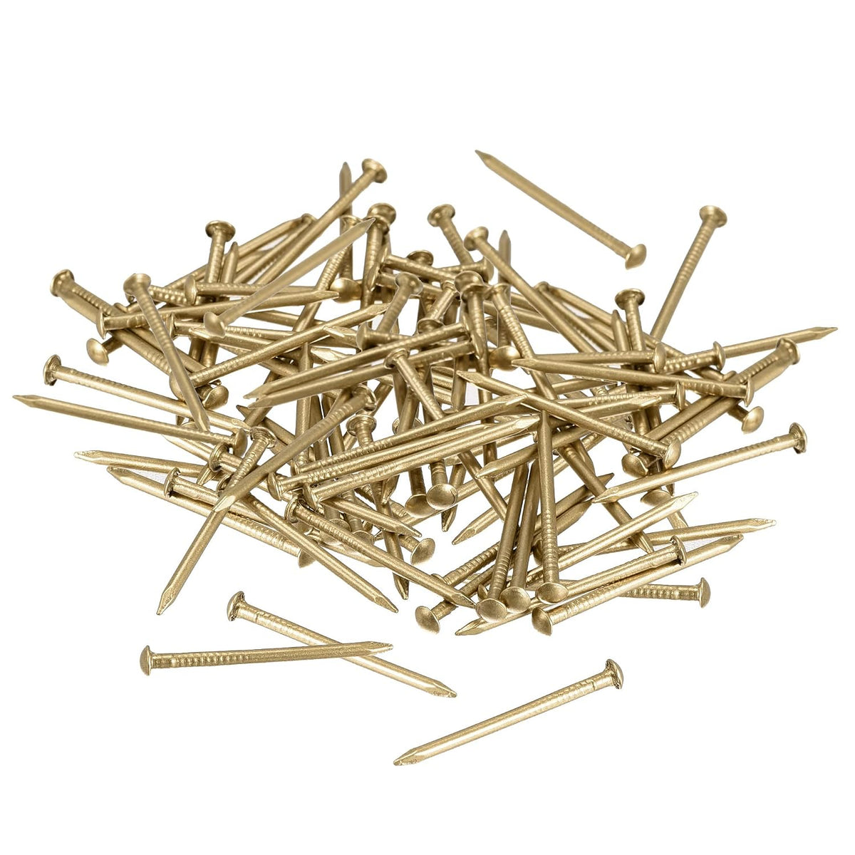 Small Tiny Brass Nails 1.2x20mm for DIY Decorative Pictures Wooden Boxes Household Accessories 100pcs