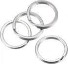 LinkMejor Split Keychain Rings, 1.2x15mm Round Flat Key Holder for Home Car Keys Organization, Nickel Plated, Silver Tone 36Pcs