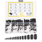 300Pcs Set Screws Assortment Kit, M2.5/3/4/5/6/8 Carbon Steel Metric Allen Head Socket Hex Grub Screws Cup-Point Screw Kit with Wrench for Bathroom Fixtures, Door Handles