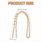 1PCS 47.2" Metal Purse Chain Straps, Jewel-Shape Chain Extension Decorative Strap, Women Bag Charm Replacement for Handbag, Wallet, Shoulder Crossbody Bags, Pink