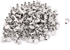 200 Pcs M4 x 6mm Aluminum Flat Head Semi-Tubular Rivets Silver Tone