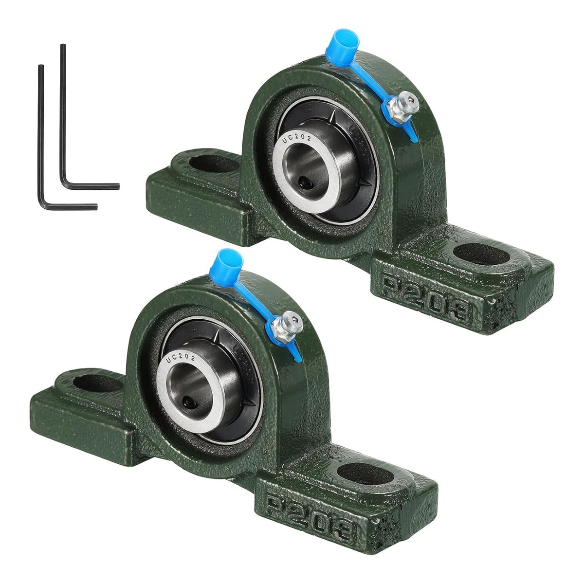 2pcs UCP201 Rolamentos de Bloco de Perna 12mm de Diâmetro Autoalinhamento, Base de Ferro Fundido Sólido Montado em Rolamentos de Aço Cromado