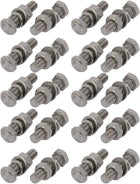 20pcs 304 Stainless Steel M5x20mm Hex Bolts w Nuts and Washers Assortment Kit