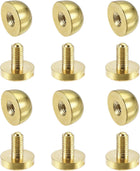 10x6mm Round Studs Rivet Purse Handbag Feet Spike Brass Leather Craft Screw Back Rivets DIY 6 Sets