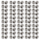 M5x5mm Metric 304 Stainless Steel Hex Socket Set Flat Point Grub Screws Silver Tone for Towel Rack Door Knob 100pcs