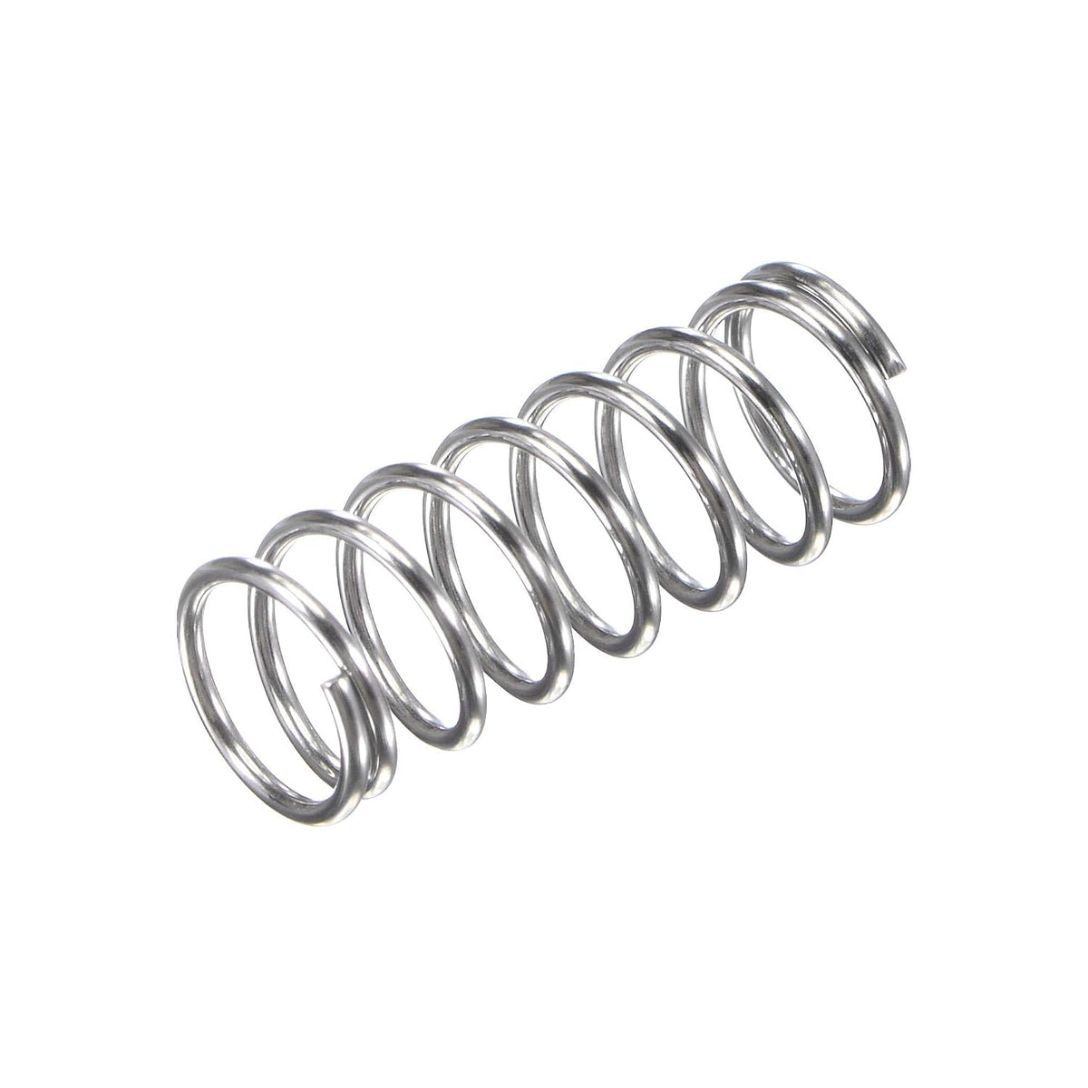 Kompressionsfeder, 304 Edelstahl, 8mm OD, 0.8mm Drahtgröße, 21mm Komprimierte Länge, 35mm Frei Länge, 11.8N Tragfähigkeit für Heimprojekte, Silberton, 10pcs