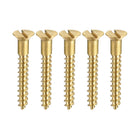 Wood Screws M3.5 x 25mm Slotted Flat Head Brass Self-Tapping Screw 50 Pcs