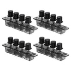4Pcs Range Hood Keyboard Switch, MQ166 AC 250V 4A 4 Push Button Piano Type Key Board Switches for Range Hood, Black