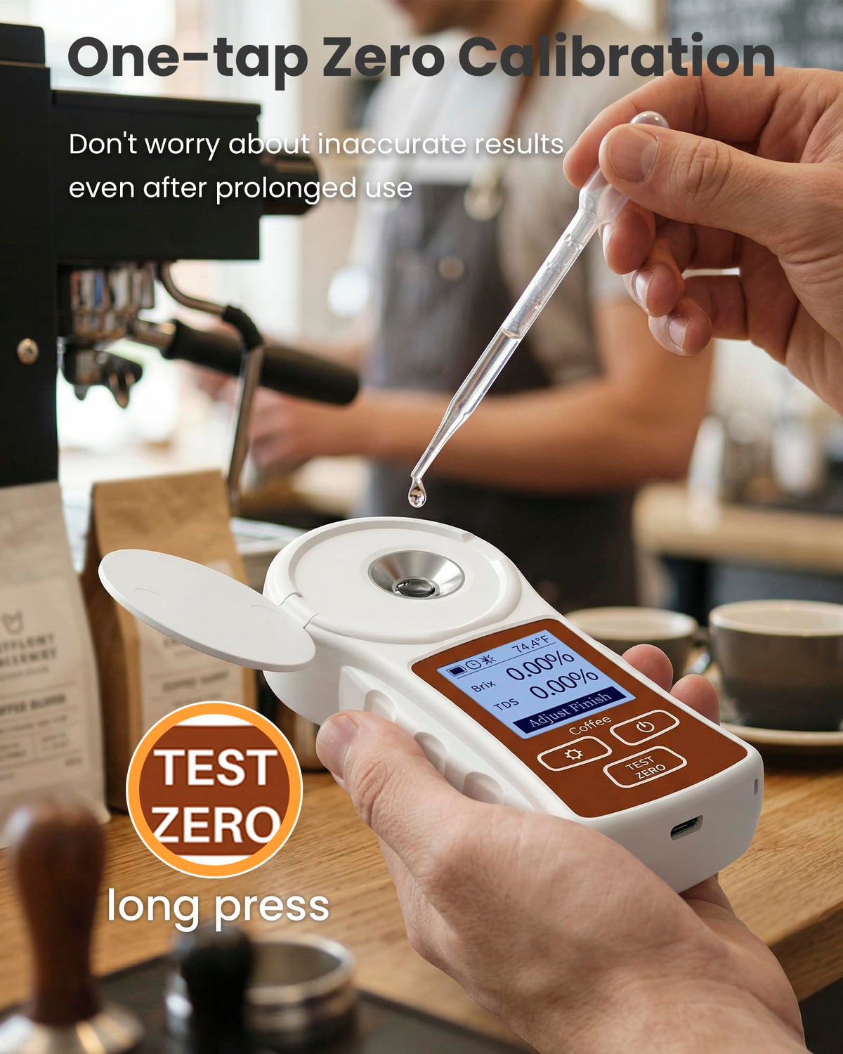 Rifrattometro professionale TDS per caffè con ATC per appassionati di caffè
