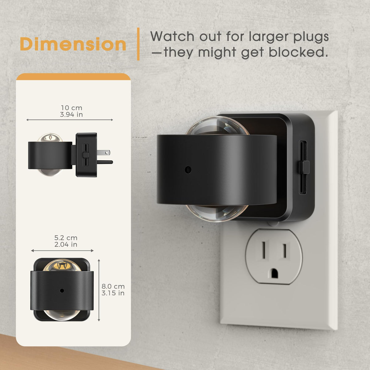 Proyector de Luces nocturnas LinkMejor, Luces nocturnas LED con conexión a pared y rotación