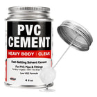 PVC Cement, เครื่องแก้ว PVC ทันที สีแบบ PVC Solvent Weld Glue สำหรับท่อ PVC, 4 fl oz