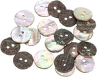 20 Pcs Natural Shell Buttons, 2 Hole Mother of Pearl Buttons 15mm Sewing Buttons Sewing Craft Buttons for Shirt Sewing DIY Crafts Decoration, Brown/White
