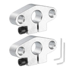 2pcs SHF10 Aluminum Linear Rod Rail Shaft Support for 10mm Diameter Shaft, Linear Motion Rail Guides Mounting Bracket for CNC Machine, 3D Printer, Automation Equipment, Silver Tone