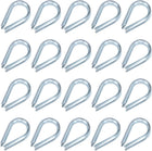 48Pcs Wire Rope Thimble, 15/32" M12 Carbon Steel Thimble for 15/32" Diameter Wire Rope, Marine Rigging, Boat, Fishing, Construction, Industrial Applications