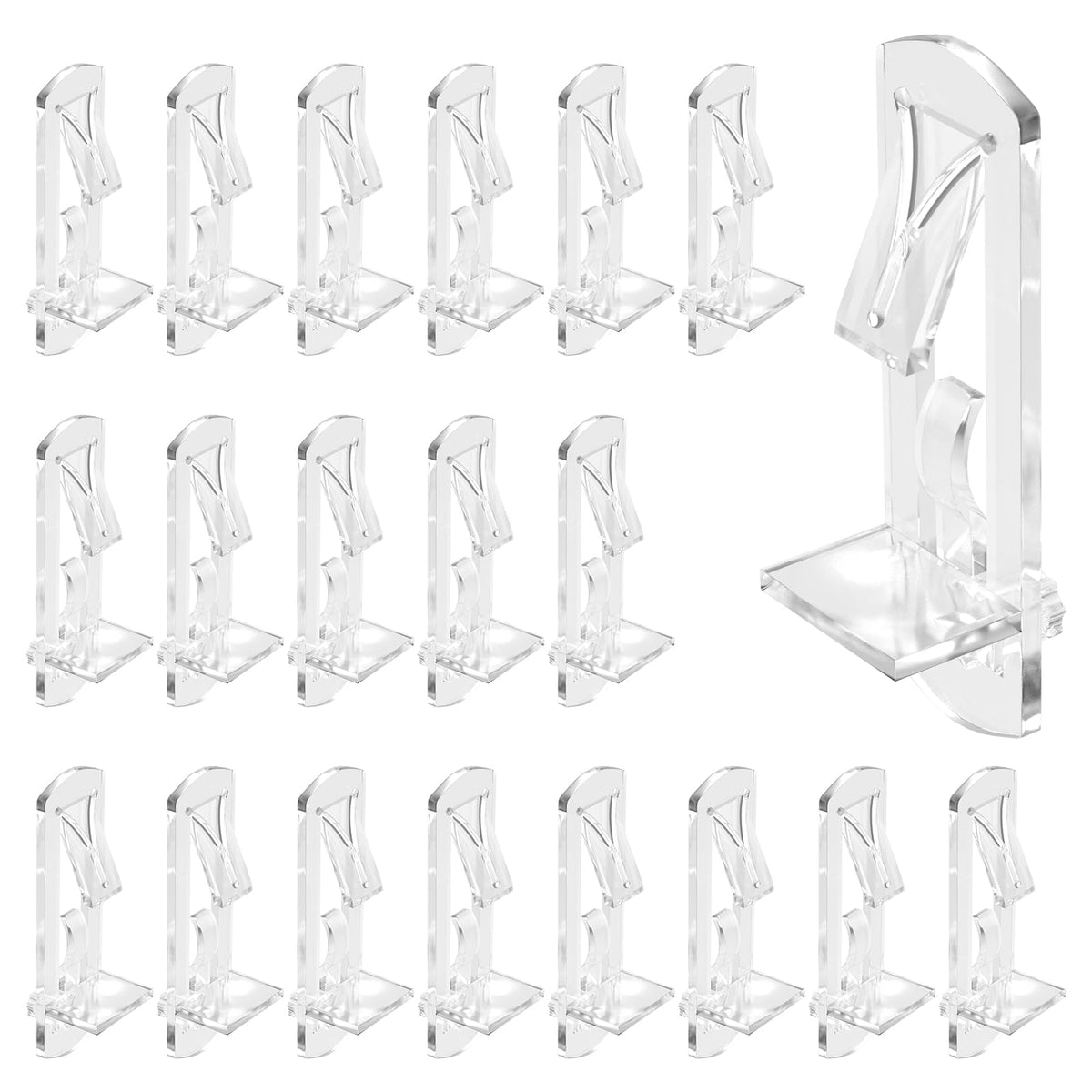 LinkMejor 20Pcs Plasticzne Zamek Regałowe Gwoździe, 5mm Podpora Regałowa Gwóźdź Zamek