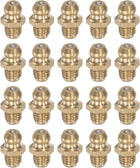 Brass Straight Grease Fitting 1/4"-28 Thread 8mm Width Hydraulic Grease Fitting Accessories, 20Pcs