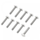 Square Head Bolt, 10pcs M5x20mm Fully Thread 304 Stainless Steel Grade C Square Machine Screws