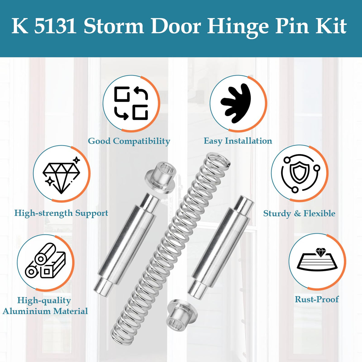 Kit de Parafuso de Haste de Porta de Chuva K 5131 para Andersen, Croft, EMCO e Mais 4 Unidades