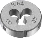 Round Threading Dies 9/64"-40 UNC, Alloy Tool Steel Machine Thread Repair Hand Tool