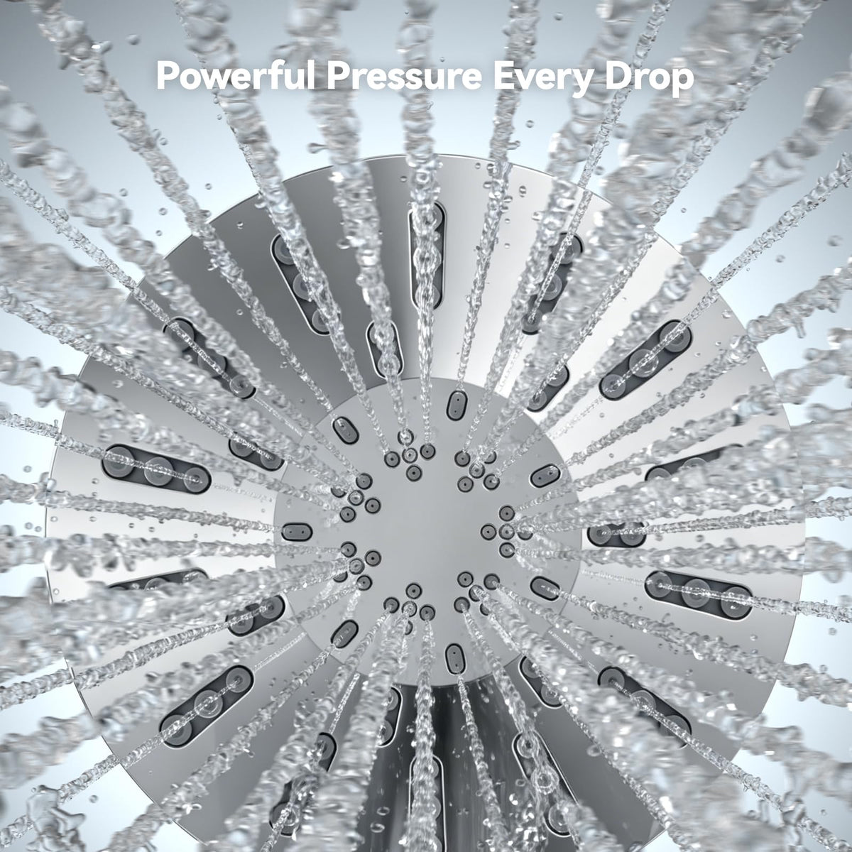 LinkMejor High Pressure Rain Shower Head Combo with Magnetic Handheld Silver