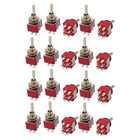 20 Pcs ON/ON 2 Position DPDT Latching Toggle Switch AC 120V/5A 250V/2A Red
