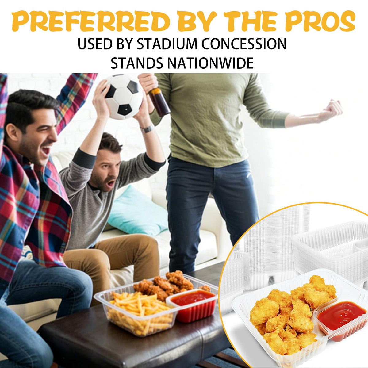 LinkMejor 200 Stück Einweg-Nachotray, 12 oz Kunststoff-Nachosbehälter
