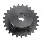 25 Tooth Roller Sprocket B Type, #25 Chain, Single Strand 1/4" Pitch, 10mm Bore Black Oxide C45 Carbon Steel, Keyway with Set Screws for ISO 04C