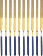 Diamond Needle Files, 4mm x 160mm Titanium Coated Flat Files Hand Tool with TPU Handle for Metal Stone Wood 10pcs