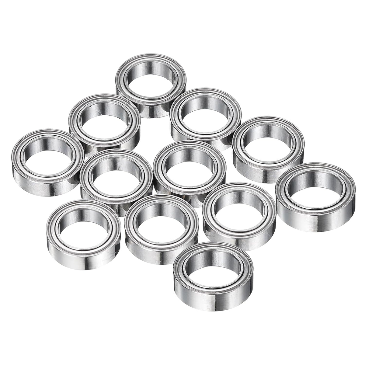 12Pcs MR128ZZ Small Bearing, 8mm ID 12mm OD 3.5mm Width Double Shielded Deep Groove Ball Bearings for Electric Motor Skateboards 3D Printer, (ABEC 5)