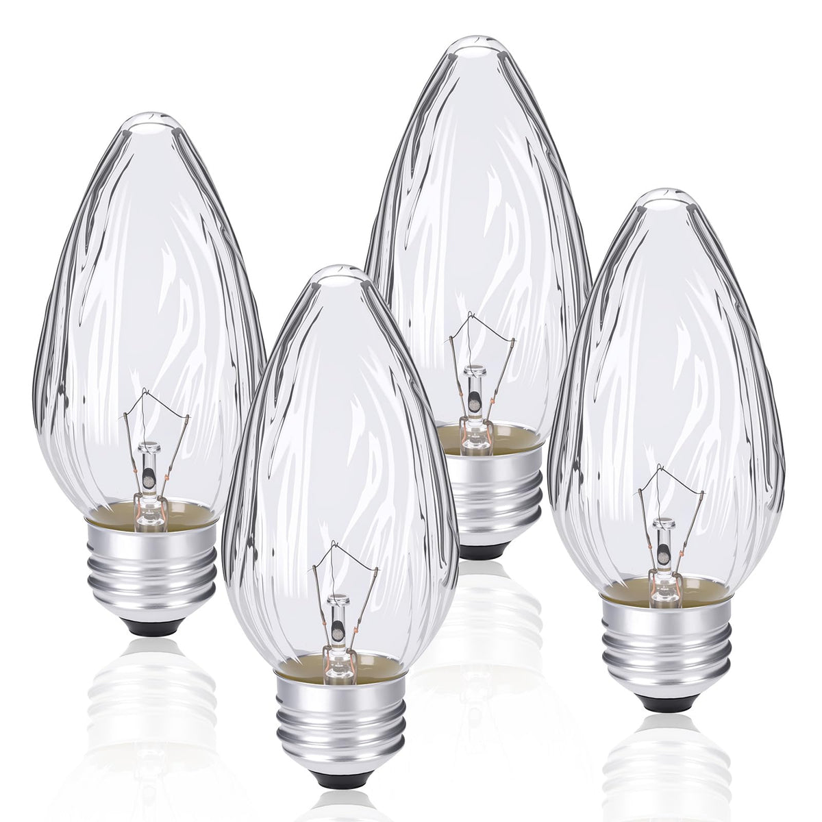 LinkMejor 4Pcs 25W Przejrzyste Palące Dekoracyjne Lampa żarówka