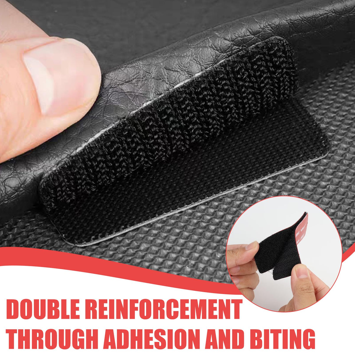 8PCS Heavy Duty Adhesive Hook and Loop Strips, 1.2" x 3.2"