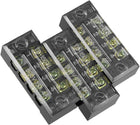 3 Pcs 4 Positions Dual Rows 600V 15A Wire Barrier Block Terminal Strip TB-1504L