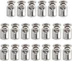 LinkMejor 20pcs Plastic Cord Locks Stopper End Spring Stop Single Hole Toggle Fastener Stopper Rope End for Drawstrings Clothing, Shoelaces, Bags, Camping 21 x 11 x 7mm Silver Tone