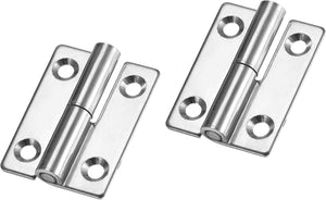 Lift Off Hinge, Stânga Mini Inox Hinge Dispozitiv de Îndepărtare Slip Joint Mic Flag Hinge 50mm Lung 36mm Lățime Deschisă 2pces